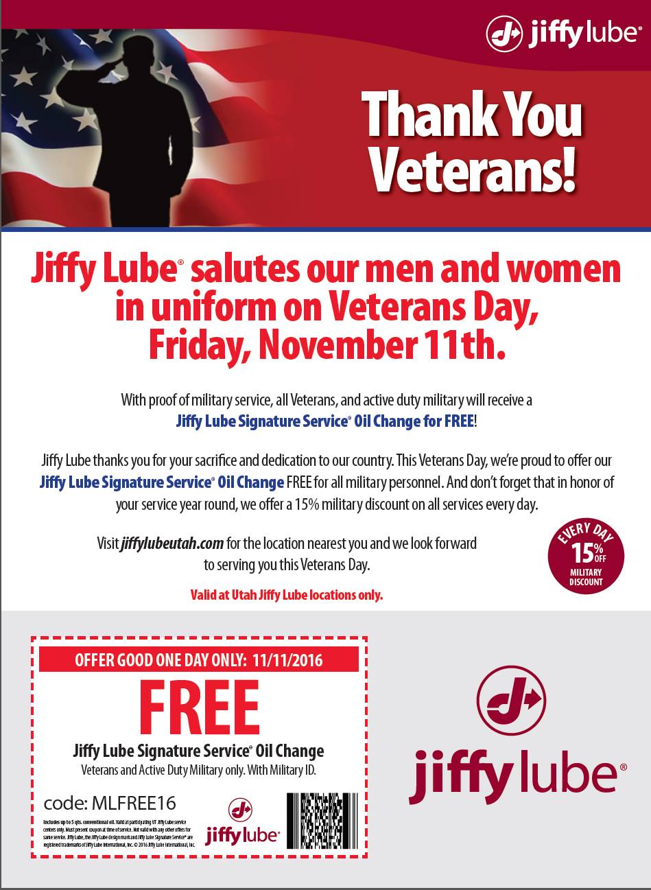 Utah Veterans Day Freebies Restaurants And Deals Coupons 4 Utah