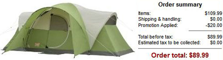 coleman tent