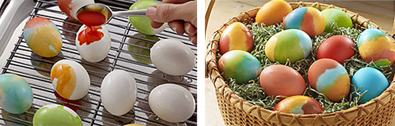 Tie Dye Easter Eggs via Kraft Foods