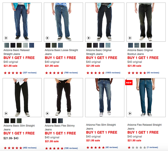 JC PENNEY: Men's Arizona Jeans $16 | Coupons 4 Utah