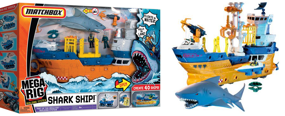 matchbox mega rig shark ship