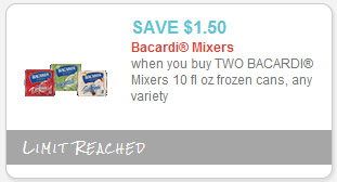 bacardi mixers coupon