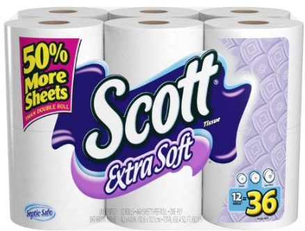 Amazon.com  Scott Extra Soft Bath Tissue Mega Roll  12 Roll Sheets   Pack of 4   Health   Personal Care