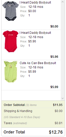 Gymboree Single Page Checkout