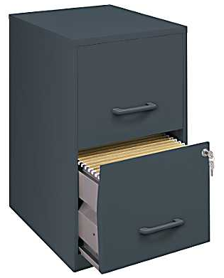 Office Designs Vertical File Cabinet  18  2 Drawer  Letter Size  Graphite   Staples®
