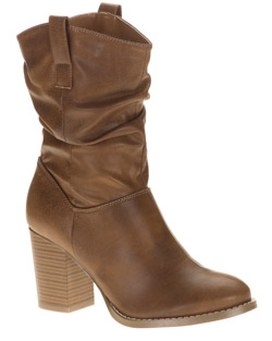 Soda Women s Size Scrunch Heel Boots  Shoes   Walmart.com