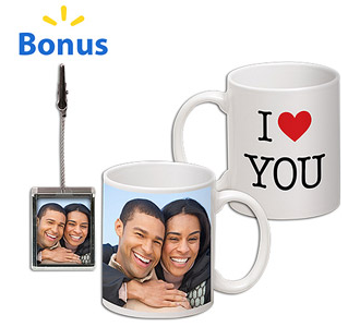 Valentine s Day Photo Mug with Bonus Photo Cube  Photo Products   Walmart.com