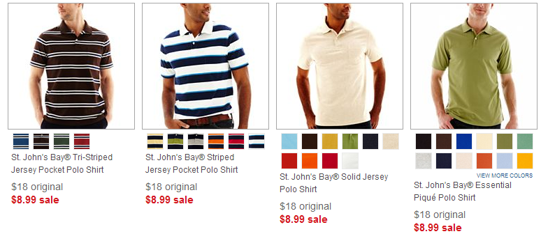 8.99 st. john’s bay polos   jcpenney