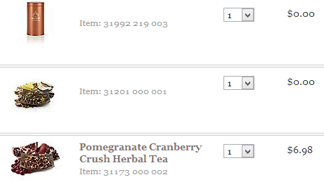 3  Items in shopping bag   Teavana