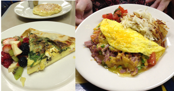 Lazy Day Cafe Quiche and Omlet