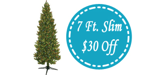 7 ft Slim Christmas Tree Deal