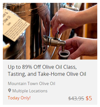 Groupon Olive Oil Class