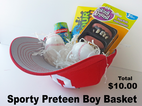 sporty boy theme easter basket
