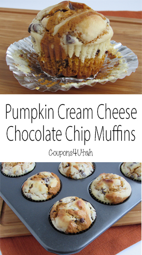 Pumpkin Cream Cheese Chocolate Chip Muffins - Coupons4Utah