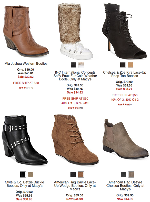 Macy's Women's Boots and Shoes One Day Special Sale - Coupons 4 Utah