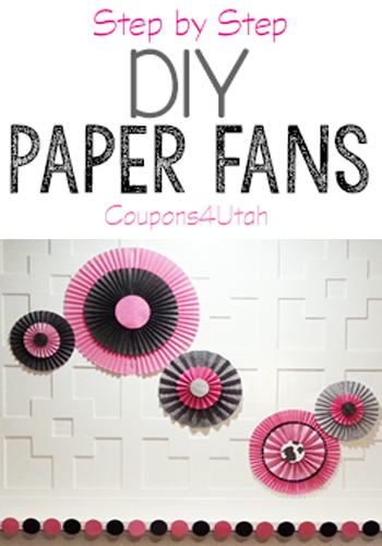 DIY Paper Fans - Coupons4Utah