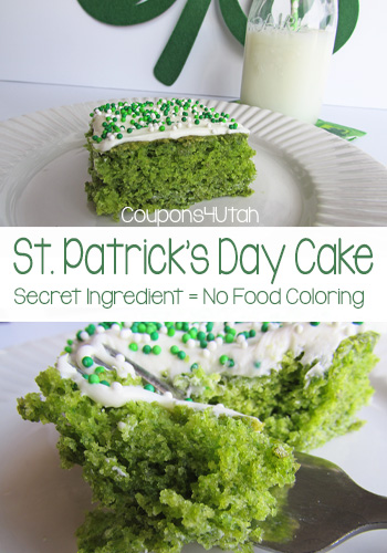 St. Patrick's Day Cake with a secret ingredient and no food coloring! Coupons4Utah