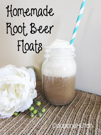 Homemade Root Beer with creamy vanilla ice cream makes for a refreshing summertime treat and a delicious Rootbeer Float! Coupons4Utah